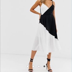 River Island pleated midi dress from Asos